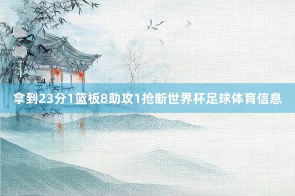 拿到23分1篮板8助攻1抢断世界杯足球体育信息